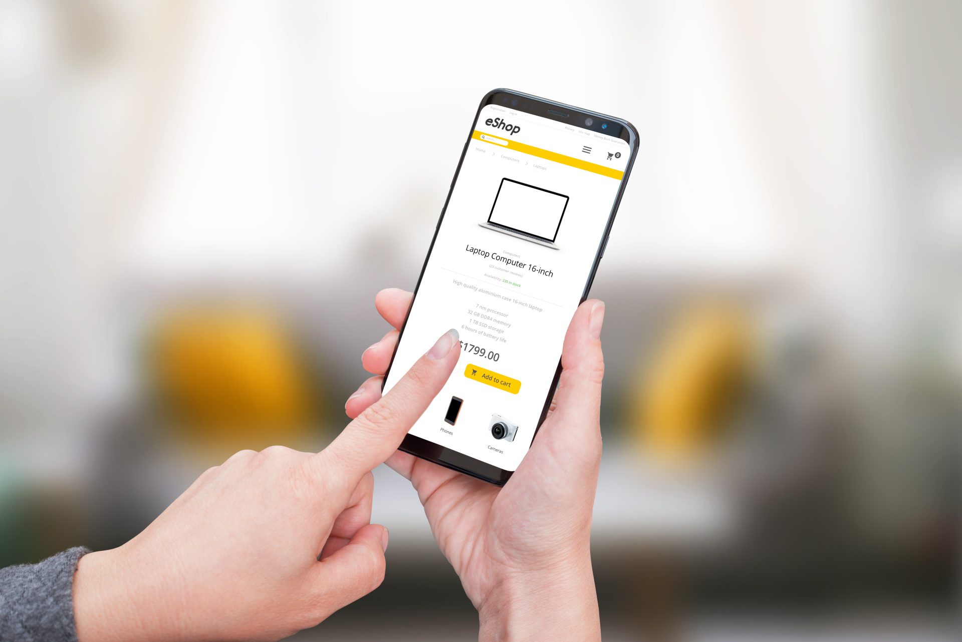 Botiga online en un smarthphone