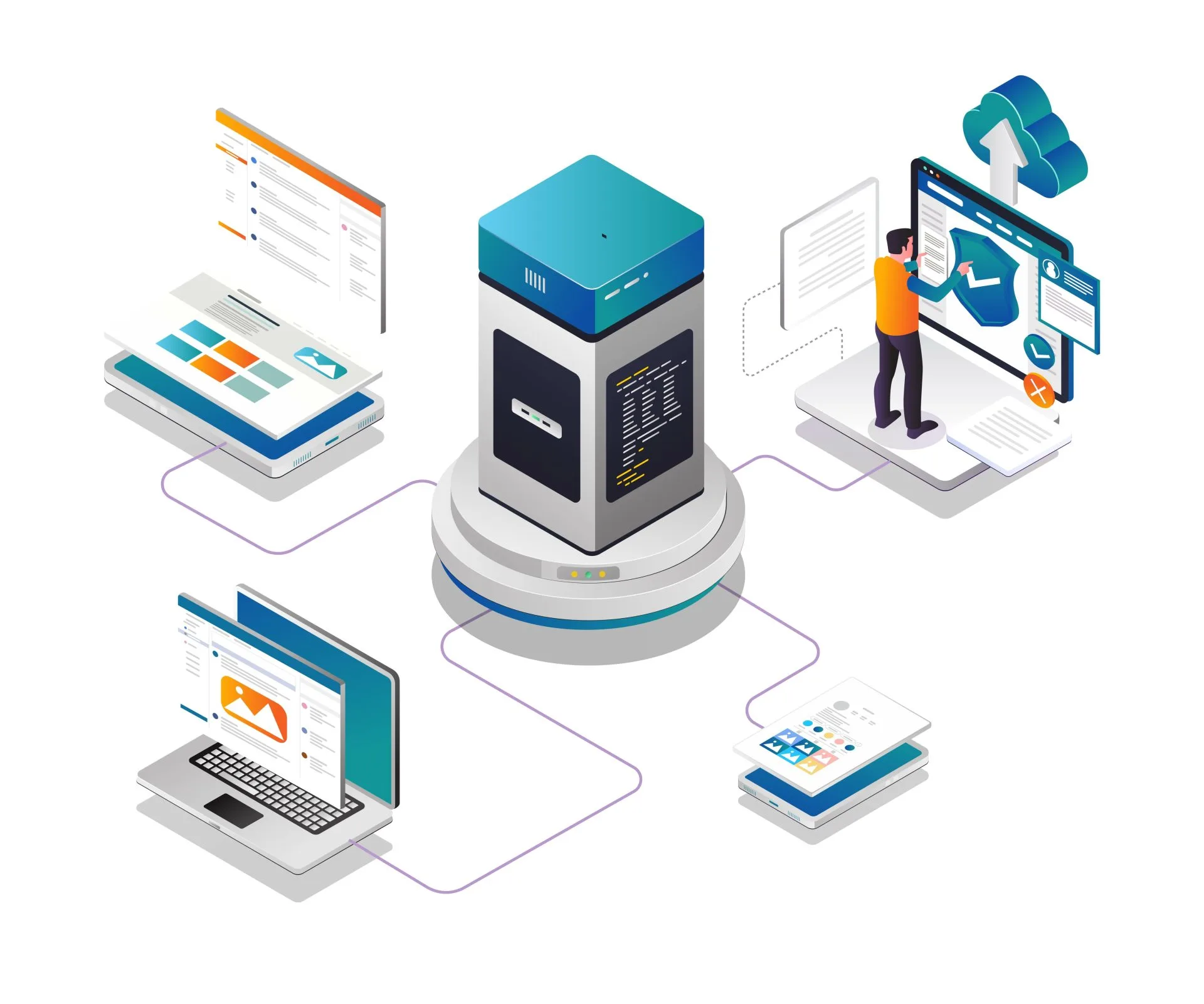 Gràfic que representa serveis informàtics